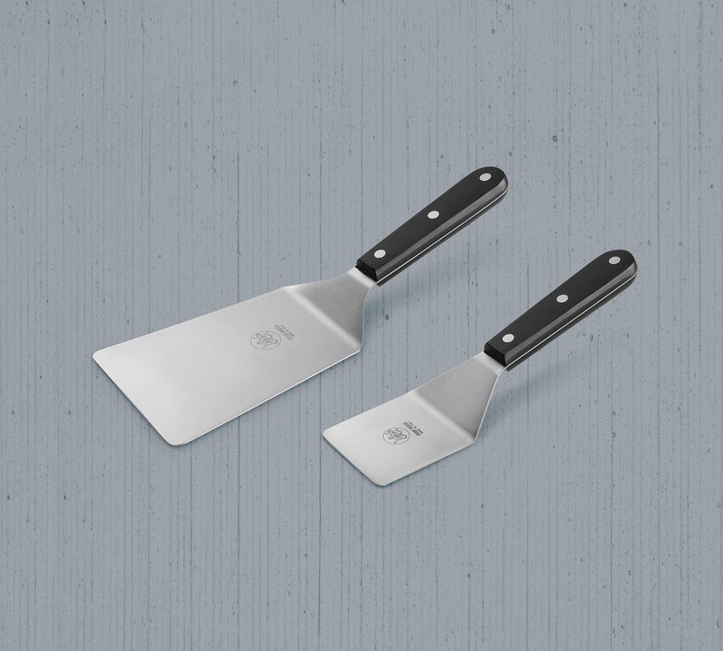 DUE BUOI SET Wide Spatula blade dimension 4"x6"1/3 and Square spatula blade dimension 2"1/2 x 2"1/2 Professional quality restaurant. Kitchen bbq grill griddle pastry. Non-stick Durable. ICQ Approved. - Image 3
